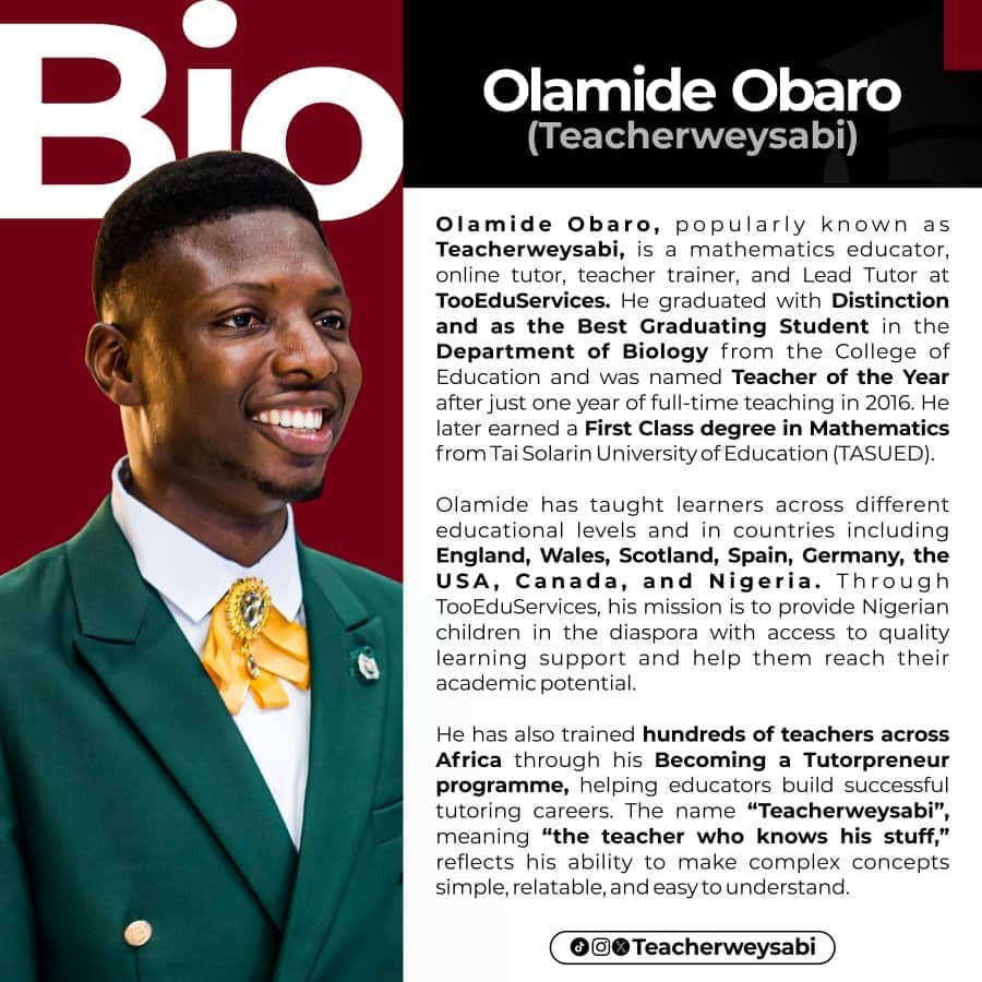 Olamide Obaro (Teacherweysabi)